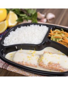 PP 18 - Salmão ao Molho de Limão Siciliano, Arroz Branco e Legumes ao Pesto - 420g
