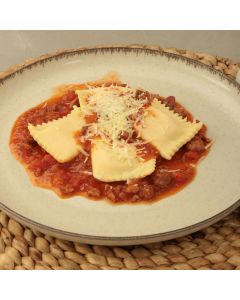 Ravioli com Molho de Linguiça