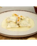 Fagottine de Damasco com Molho Brie