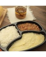 PP 27 - Escondidinho de Carne Moída com Arroz Branco e Feijão Simples - 450g