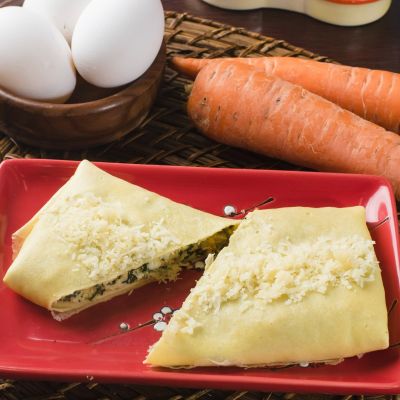 Crepioca de Frango com Espinafre - 180g - 298kcal - 30g Proteína