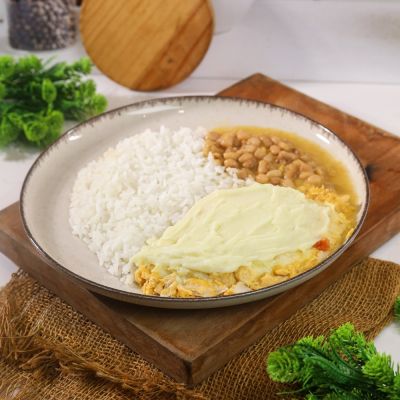 PP 02 - Escondidinho de Frango com Arroz Branco e Feijão Simples - 450g