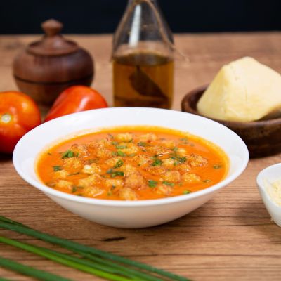 Sopa de Tomates com Croutons de  Queijo Coalho - 350g - 210kcal - 8g Proteína